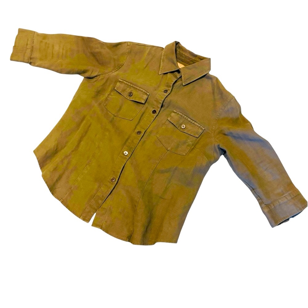 Kate Hill ✨$7 when bundled✨ like 🆕 Olive Green Button down